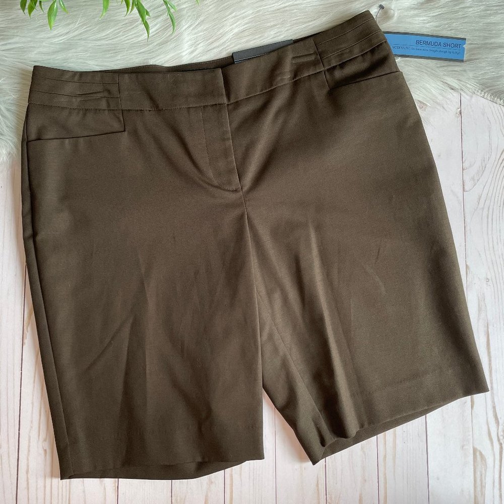 Apt. 9 Modern Fit Bermuda Short Brown Size 12